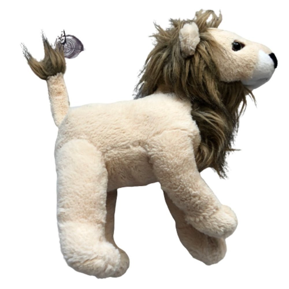 Lion Stuffed Animal Soft Toy Plush Fuzzy Mane Realistic Wild Toy Plastic Eye 15”